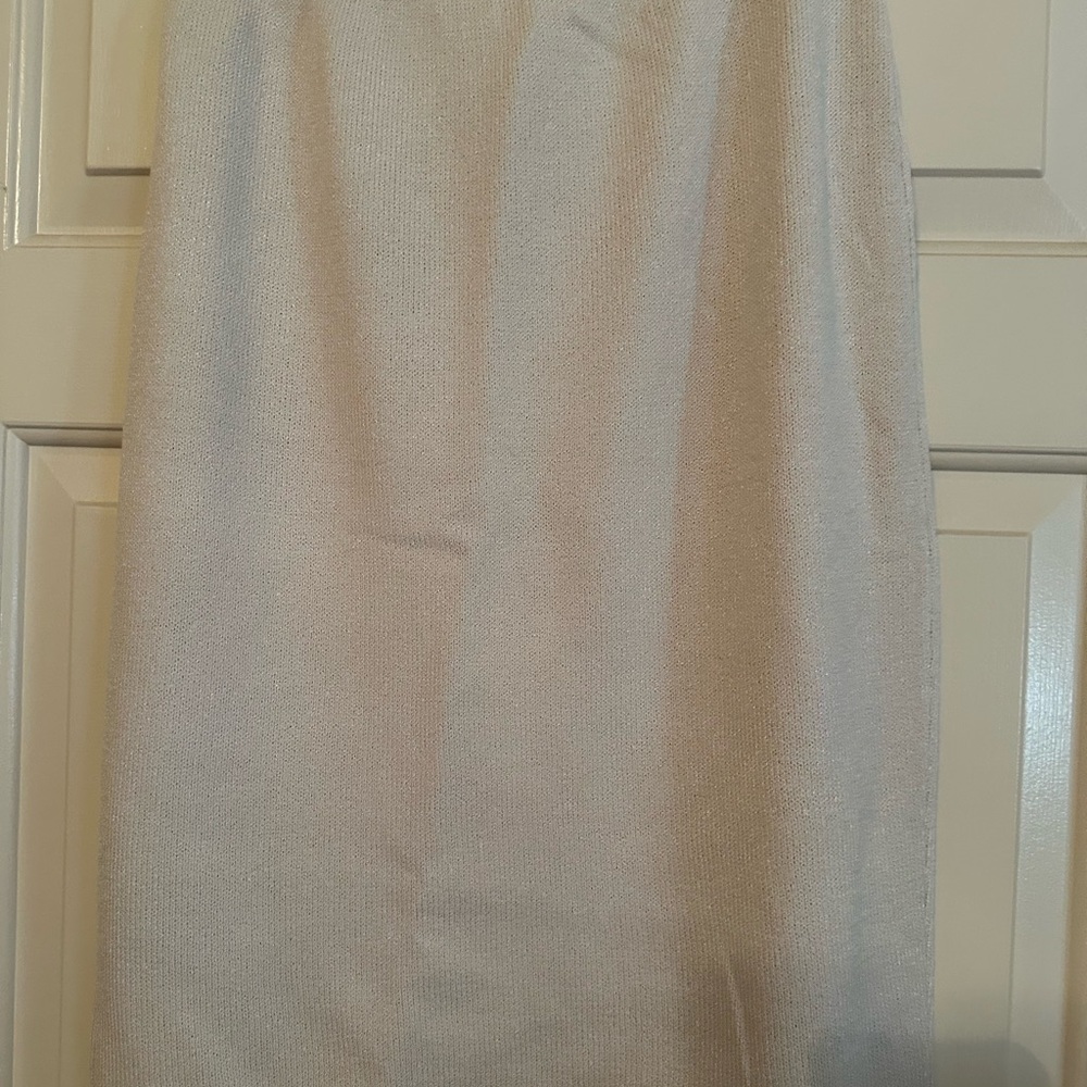 St. John Cream Pencil Skirt